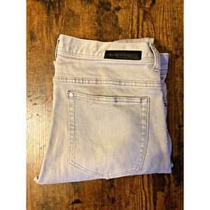 &Denim Gray Jeans Men Sz 34 X 32 Slim Low Rise Essential Staple Basic Button Fly